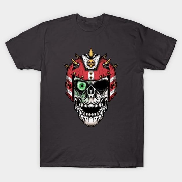 Fantasy Football Skeleton Red 2 T-Shirt by Spevna